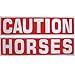 Intrepid International Caution Horse Reflective Sticker (2-Piece)