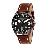 Torgoen Swiss Mens T10103 Brown Ion-Plated 3-H