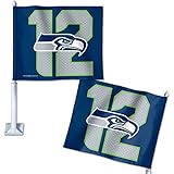 NFL Seattle Seahawks 12th Man Car Flag, Multicolor