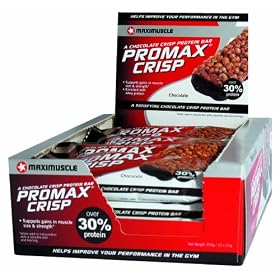 Maximuscle Promax 21 g Chocolate Crisp Protein Bars - Box of 12