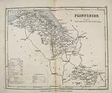 DUGDALE c1840 MAP FLINTSHIRE ENGLAND ANTIQUE PRINT