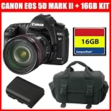 Canon EOS 5D Mark II 21.1MP Full Frame CMOS Digital SLR Camera with EF 24-105mm f/4 L IS USM Lens + 16GB Accessory Kit