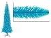 7.5' Pre-Lit Sky Blue Ashley Spruce Artificial Pencil Christmas Tree Blue Lights