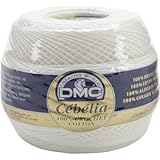 DMC 167G 20-BLANC Cebelia Crochet Cotton, White, 405-Yard, Size 20