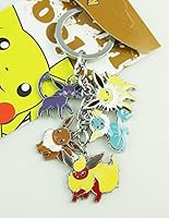 Pokemon Pocket Monster Metal Charm Keychain (Jolteon, Eevee, Espeon, Flareon and Vaporeon)