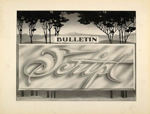 1910 Print Graphic Design Bulletin Trees Art Nouveau - Original Print