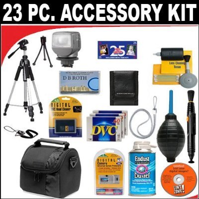 23 PC ULTIMATE SUPER SAVINGS DELUXE DB ROTH ACCESSORY KIT For The JVC GY-HD110U, HD200U MiniDV Camcorders