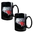 Charlotte Bobcats NBA 2pc Black Ceramic Mug Set - Primary Logo by Great American Products