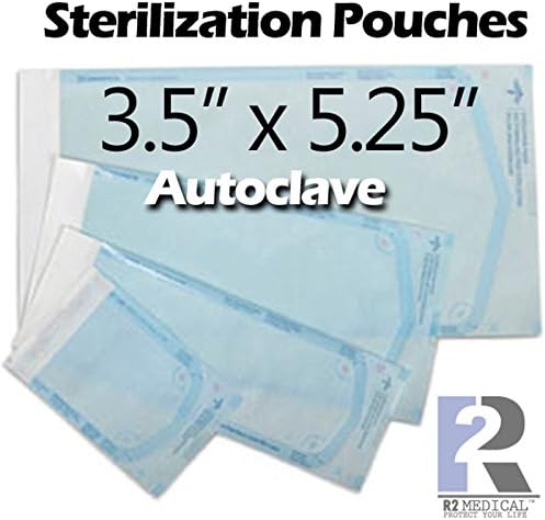 3.5" x 5.25" Self Seal Autoclave Sterilization Pouch - Professional Quality Sterilization Pouch Dental, Tattoo and Medical Lab Supplies (Size 3 1/2" X 5 1/4") - Pack of 200