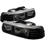 Spyder Auto Chevy Silverado 1500/2500/3500/Chevy Suburban 1500/2500/Chevy Tahoe Black Crystal Headlight