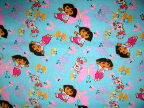 Picture of Cozy SheetWorld Fitted Pack N Play (Graco Square Playard) Sheet - Dora Butterfly - Made In USA PP3636-W233 (Playard Bedding)