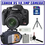 Canon Digital Rebel XS 10.1MP Digital SLR Camera (Black) + Canon EF-S 18-55mm IS Lens + Spare LP-E5 Battery + Transcend TS4GSDHC6 4GB SDHC6 Memory Card W/ Card Reader + Samsonite Digital Camera Gadget Bag (Black) Canon Digital Rebel XS 10.1MP Digital SLR Camera (Black) + Canon EF-S 18-55mm IS Lens + Spare LP-E5 Battery + Transcend TS4GSDHC6 4GB SDHC6 Memory Card W/ Card Reader + Samsonite Digital Camera Gadget Bag (Black)
