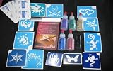 Medium Party Rainbow Glitter Tattoo Kit - Face Paint & Henna addition!
