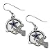 Pro Specialties Group NFL Dallas Cowboys Helmet Shaped J-Hook Silver Tone Earring Set Charm Gift