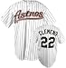 Roger Clemens Majestic MLB Home Pinstripe Replica Houston Astros Jersey - Small