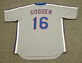 DWIGHT GOODEN New York Mets 1987 Majestic Cooperstown Throwback Away Baseball Jersey, 2XL