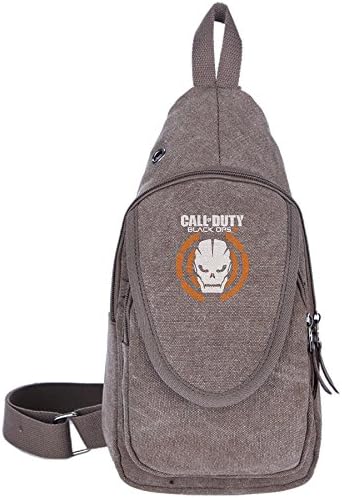 Alikade Call Of Duty - Black Ops3 Cool Outdoor Sports Casual Canvas Unbalance Backpack Crossbody Sling Bag Shoulder Bag Chest Bag