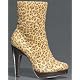 Leopard-print platform boot