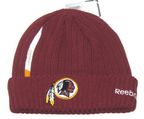 Washington Redskins NFL Reebok Team Apparel Side Line Cuffed Knit Beanie Hat