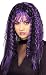 Adult Black and Purple Crimped Wig (Size:Standard)