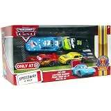 Disney/PixarCARSMovieExclusive1:55DieCastPistonCupNightsSpeedway4-Pack[LightningMcQueen,TheKing,TrunkFresh#34&RPM#64]