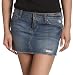 Zoo York Junior's Denim Mini Skirt,Medium Wash Destroyed,7