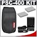 Canon PowerShot PSC-400 Carrying Case + (2) NB-5L Batteries for SD700 IS, SD790 IS, SD800 IS, SD850 IS, SD870 IS, SD880 IS, SD890 IS, SD900 IS, SD950 IS & SD990 IS Digital Cameras