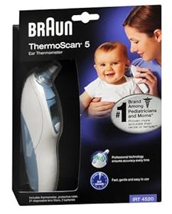 Braun Thermoscan Ear Thermometer with ExacTemp Technology, Pack of 2