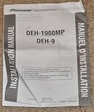 Pioneer DEH-1900MP DEH-9 Installation Manual (No Publication Date Listed)