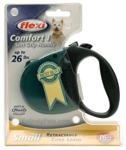 Flexi Comfort 1 Retractable CORD Leash for Dogs up to 26 lbs., Color: RED