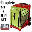 Zuca Sport Wheeled Luggage Complete Set with Frame and Insert Bag. Color: Apple (Light Green) bag, with Red Frame. Bonus! Includes Travel Groove Universal Ipod & MP3 Accessory Kit