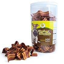 [Made in USA] Wavy Bacon & Cheese Strips - 3.5 Pound Tub Dog Treats by Pet Magasin
