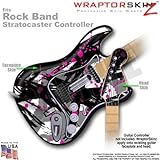 Abstract 02 Pink WraptorSkinz Skin fits Rock Band Stratocaster Guitar for N ....