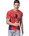 Red Plume Men's Compression Sports Fitness Shirt Armor, Men Spider T-Shirt (L) Red