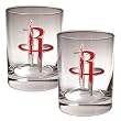 Houston Rockets NBA 2pc Rocks Glass Set - Primary Logo by Great American Products