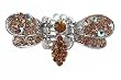 Hair Clip - H52 - Bumble Bee set with Swarovski (tm) Crystal Stones ~ Smoky Topaz (Brown)