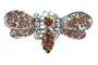 Hair Clip - H52 - Bumble Bee set with Swarovski (tm) Crystal Stones ~ Smoky Topaz (Brown)