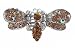 Hair Clip - H52 - Bumble Bee set with Swarovski (tm) Crystal Stones ~ Smoky Topaz (Brown)