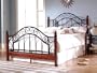 Frisco Queen Size Bed - Matte Black & Maple
