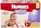 Huggies Little Movers Diapers Junior Pack - Size 3 116ct.