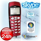 VISTA XP Skype certified VoIP phone with LCD screen (Red)