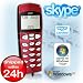 VISTA XP Skype certified VoIP phone with LCD screen (Red)