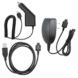 USB CABLE+CAR+HOME CHARGER FOR LG AT&T CU920 CU915 VU