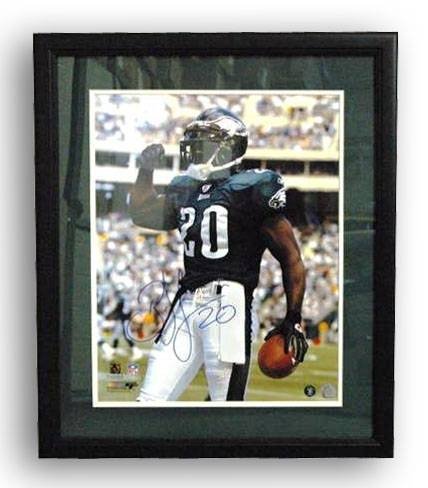 Brian Dawkins Autographed/Hand Signed Philadelphia Eagles Framed 16x20 Photo. Framed Piece is 22x26