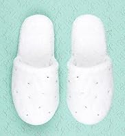 Diamanté Towelling Mule Slippers Diamanté Towelling Mule Slippers