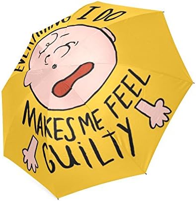 Findom Charlie Brown Foldable Umbrella Yellow