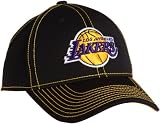 NBA Men's Los Angeles Lakers Structured Flex Hat - Tn67Z, Large/X-Large , Team Color , Black