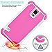 Tekcoo Galaxy S5 Case, [Tmajor] Sturdy [Pink/White] Shock Absorbing Hybrid Rubber Plastic Impact Defender Rugged Slim Hard Case Cover Bumper for Samsung Galaxy S5 S V I9600 GS5 All Carriers