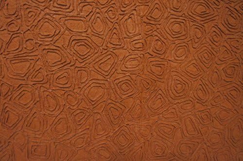 Exotic Elegance 2 Sheets Gift Wrap Brown Polygonal Spiral Embossed Mulberry Paper31.5"x21.5"