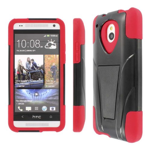 Empire MPERO IMPACT X Series Kickstand Case for HTC One Mini - Retail Packaging - Red